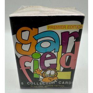 Sealed 1992 Garfield Collector Cards Skybox Premier Edition 8-Pack With Bonus Ta